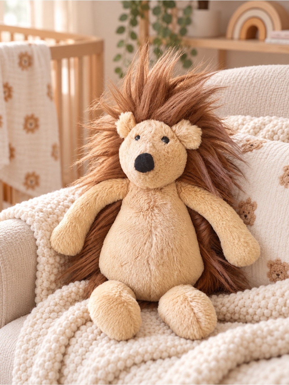 Jellycat Bashful Spike Hedgehog Plush Stuffed Animal Soft Cuddly Collectible